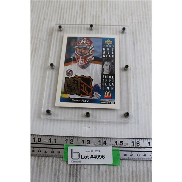 McDonald's 23 Patrick Roy 1993 Hockey Card