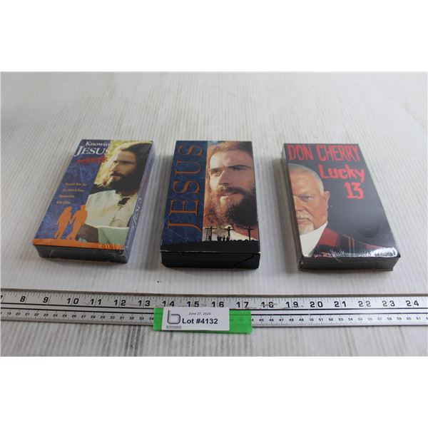 (3) VHS Tapes - Jesus, Don Cherry