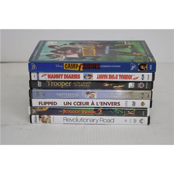 (7) DVDs - Camp Rock, Trooper