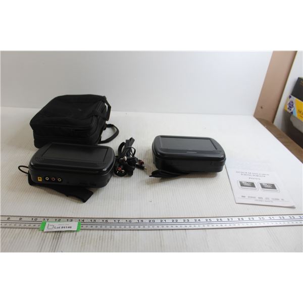 Venturer PVS7970 Dual DVD Video Vehicle Head Rest Player with Remote and Case - Consignor Says Works