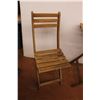 Image 2 : *(2) Folding Wood Chairs and Table - Table Measures 24" x 24" x 29"H
