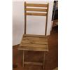 Image 4 : *(2) Folding Wood Chairs and Table - Table Measures 24" x 24" x 29"H