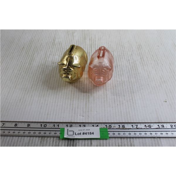 Pink and Gold Piggy Banks