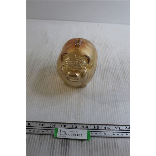 Large Carnival Glass Piggy Bank