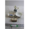 Image 1 : Avon Delft Blue Cruet, Bowl, Soap Dish, and Soap