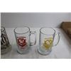 Image 3 : (6) Glass Mugs, Decorative Liquor Bottle