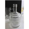Image 6 : (6) Glass Mugs, Decorative Liquor Bottle
