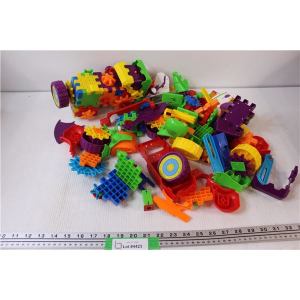 (30+) Box Lot of Plastic Child's Construction Pieces