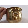 Image 4 : (3) Brass Pots / Planters - Largest is 4 1/2" Tall x 6 1/2" Wide & 1 With Ornate Handles