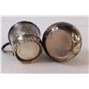 Image 2 : (2) Brass Cup & Sugar Bowl - Both Silverplate