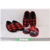 Image 1 : (3) Pairs of Used Children's Slippers: 2 @ Size 13 - 1 & Cars Slippers Size 7-8