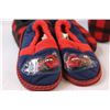Image 2 : (3) Pairs of Used Children's Slippers: 2 @ Size 13 - 1 & Cars Slippers Size 7-8