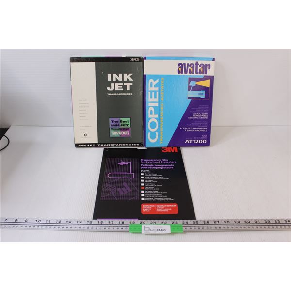 (3) Ink Jet / Photocopier Transparencies / Sheets - Count Unknown