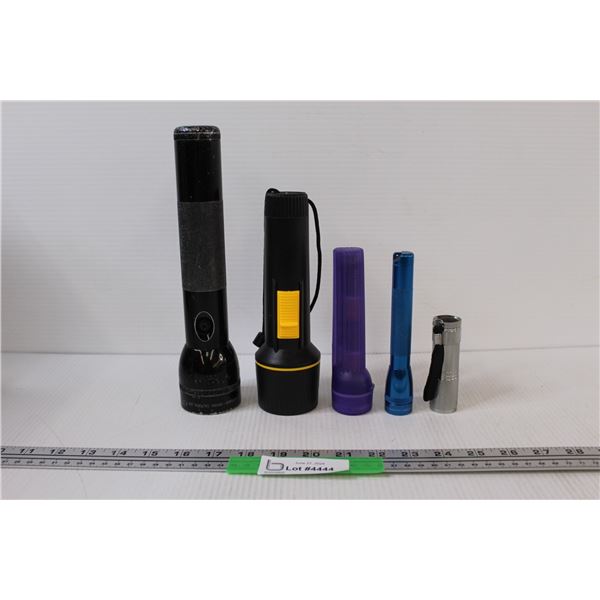 (5) Flashlights: Large Mag-Light Not Working; Other 4 All Working