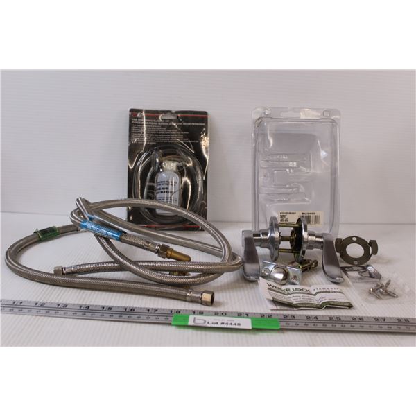 (4) Weiser Door Handle Set; Dishwasher Steel Braided Line; Brake Bleeder Kit