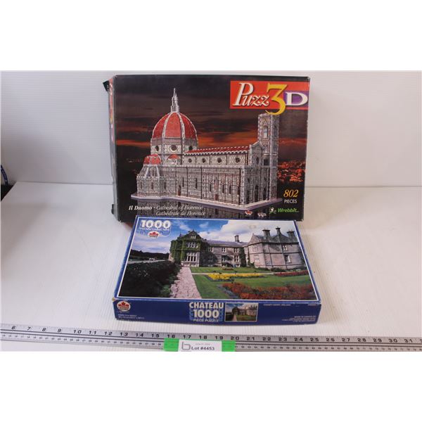 (2) Puzzles / Count Unverified - Large One is 3D Puzzle