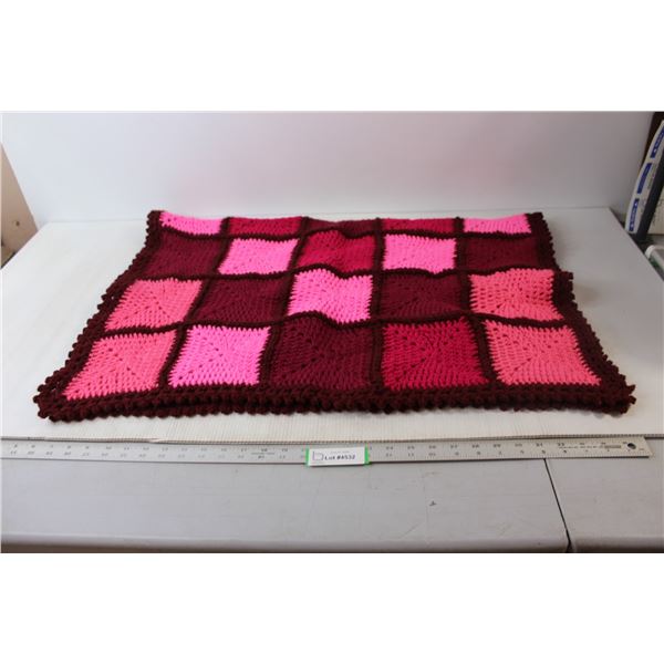 Crocheted Blanket - 39" x 30"