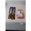 Image 1 : (2) Gourmet Chef Knives, Knife & Cutting Board Set