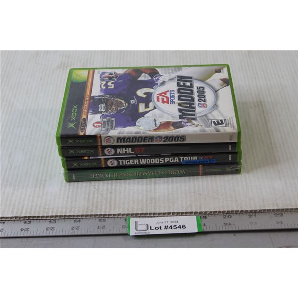 (4) Xbox Games - Madden 2005, NHL 07
