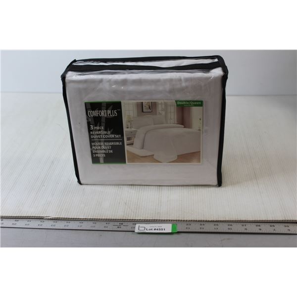 Double/Queen 3Pcs reversible Duvet Cover Set