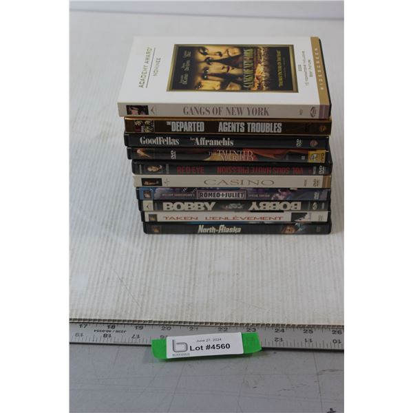 (10) DVD's - Good Fellas, Bobby, Red Eye