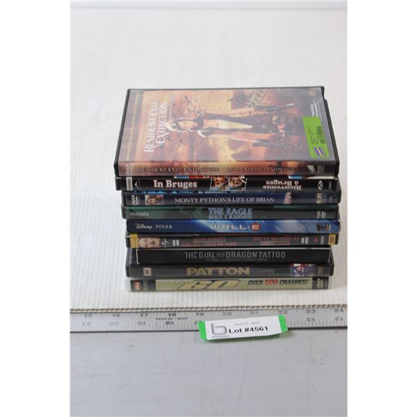 (9) DVD's - Wall-E, In Bruges, The Girl with the Dragon Tattoo