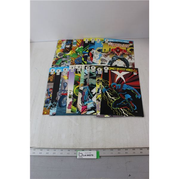 (17) Comic Books - Motor Head, The Savage Dragon