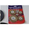 Image 4 : (2) Grinding Wheels, 5Pc Wire Wheel Brush Set