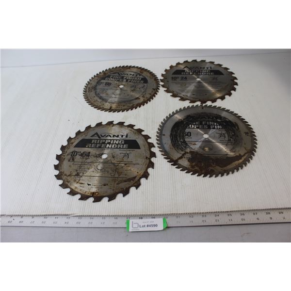 (4) 10" Table Saw Blades