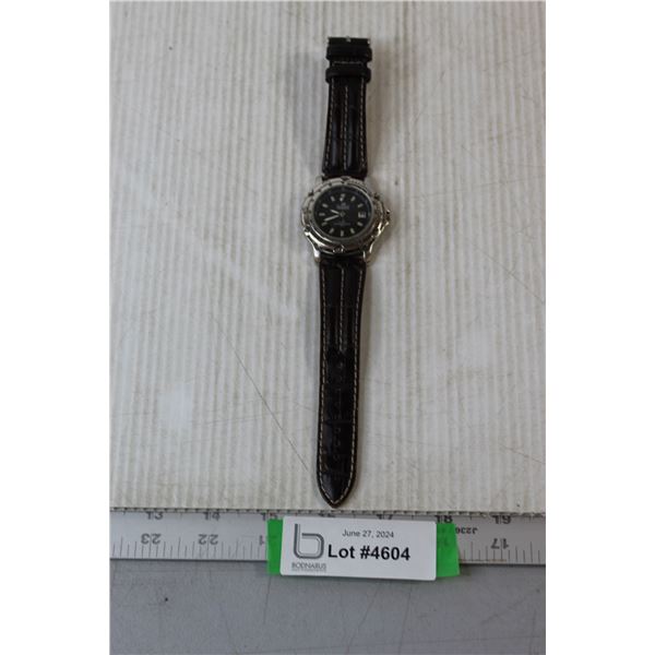 Rockland Quartz Watch with Leather Band - Working