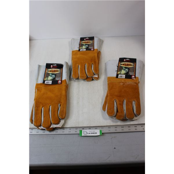 (3) Pairs of Watson Welding Gloves - Size Large