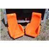 Image 1 : **(2X BID PRICE) - (2) Plastic Water Chairs w/Plugs - (one has a crack)
