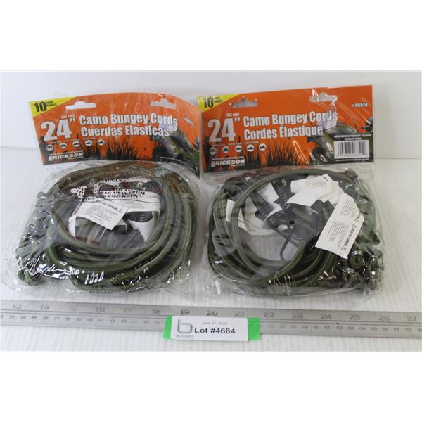 (2 Sets of 10) Erickson 24" Camo Bunge Cords