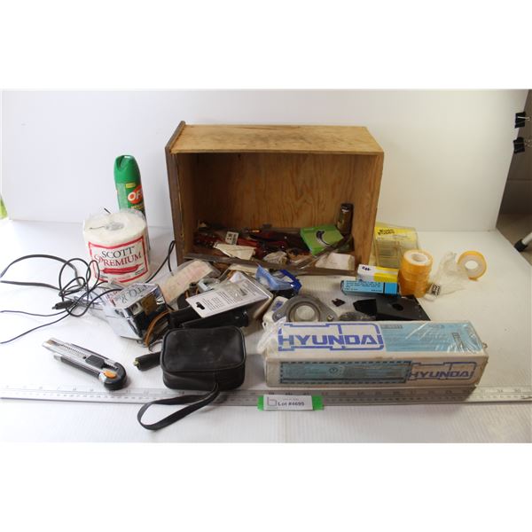 Drawer - Dwell-Tach Tester - Welding Rods (E-6011 - 3/32" x 12"L) - Thread Seal Tape - Binoculars - 