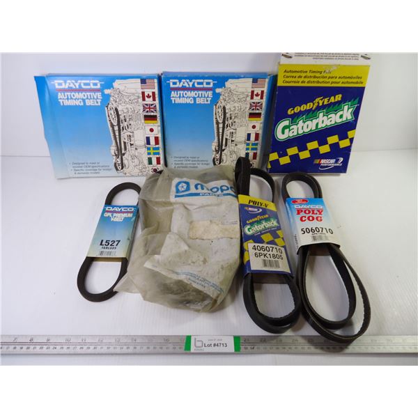 (7) Assorted Automotive Belts