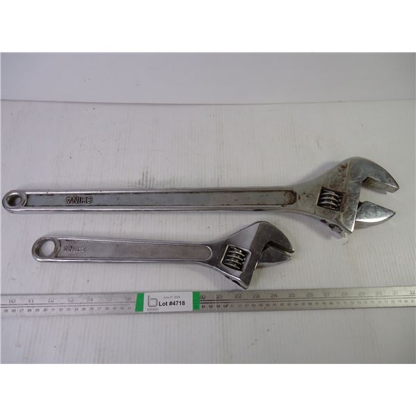 (2) Adjustable Wrenches- 24" and 15" in Length
