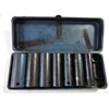 Image 2 : (7) Piece 3/8" Drive Deep Impact Socket Set,(100) pc. Utility Knife Blades, Scissors and Tape Measur