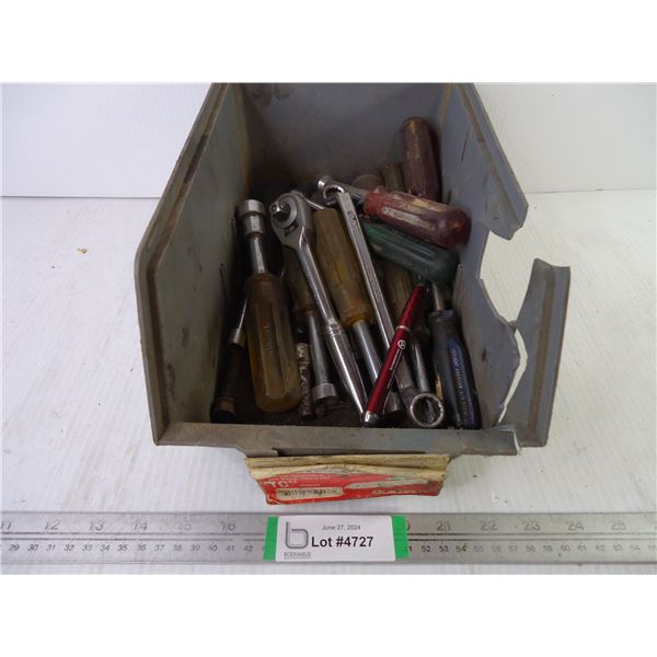 Plastic Container of Assorted Tools