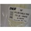 Image 2 : (3) Pkgs. of 36" Nylon Cable Ties-White