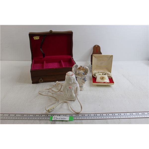 Jewelry Box, Religious Lamp - Doesn't Turn On, Misc.