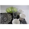 Image 4 : Assorted Glass Items, (2) Doilies, Misc.