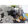 Image 5 : Assorted Glass Items, (2) Doilies, Misc.