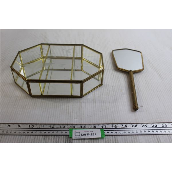 Mirror and Mirrored Storage Holder