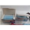 Image 5 : (2) Boxes of Masks, (2) Sunglasses Cases, Misc.