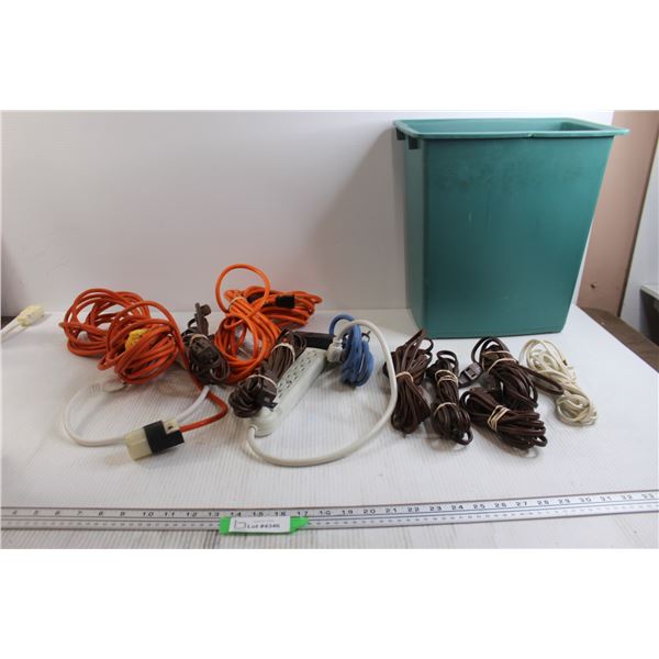 Garbage Can of Assorted Cords