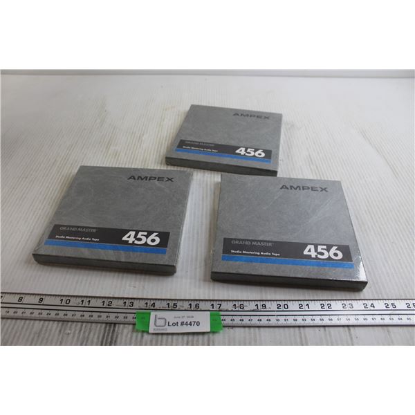 (3) Ampex 456 Reel to Reel Tape