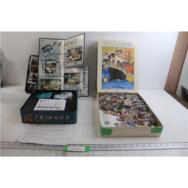 Friends Trivia Game - Titanic 1000-Piece Puzzle - As Is