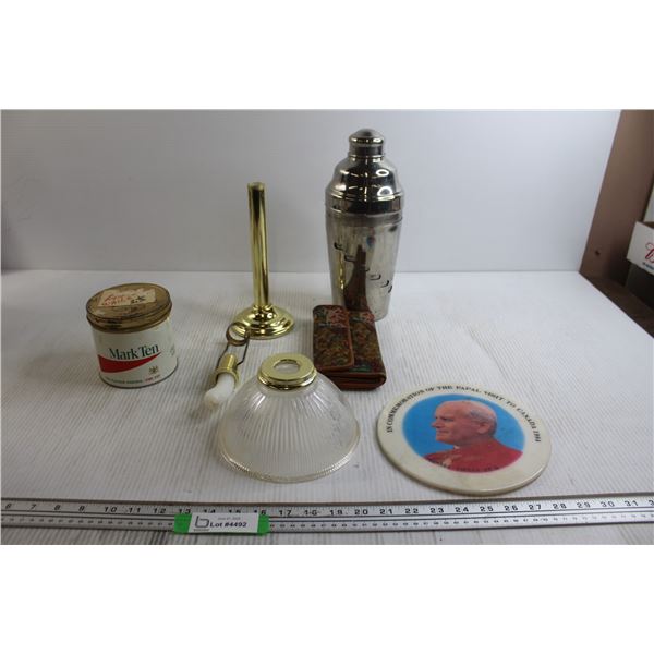 Large Cocktail Shaker, The Pope Wall Hanging, Misc.