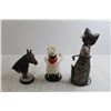 Image 5 : (3) Figurines - Cat, Chef, Horse