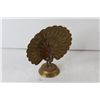 Image 4 : (3) Brass Vases & Brass Peacock